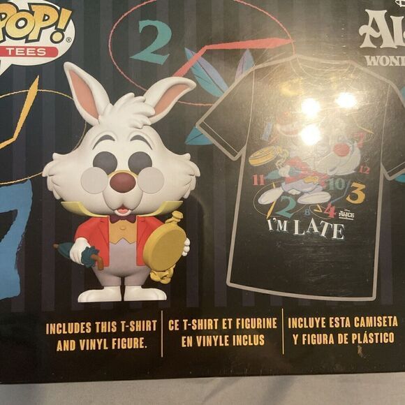 Funko Pop! Alice in Wonderland: White Rabbit #1062 (Flocked) + Tee (M) Target - Picture 9 of 9